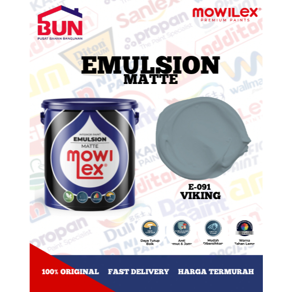 Mowilex Emulsion Cat Tembok Interior 20 Liter - VIKING (TINTING)