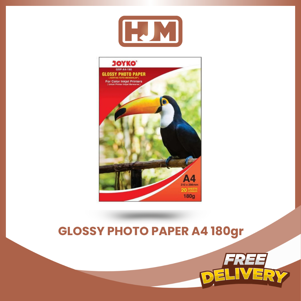 

KERTAS FOTO / GLOSSY PAPER A4 180GR JOYKO