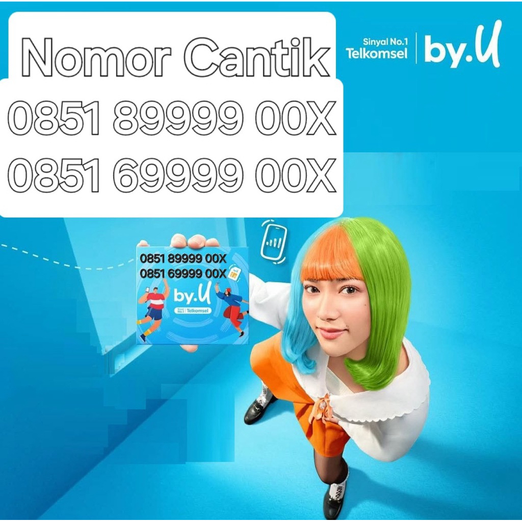 Nomor cantik Telkomsel Byu seri 0851 89999 00X