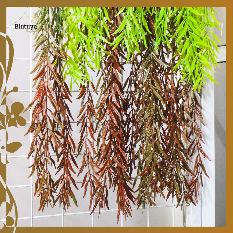 JUNTAI BAMBU ARTIFICIAL DAUN RAMBAT BAMBOO WILLOW GANTUNG BERCABANG PALSU SINTETIS TANAMAN BUATAN UN
