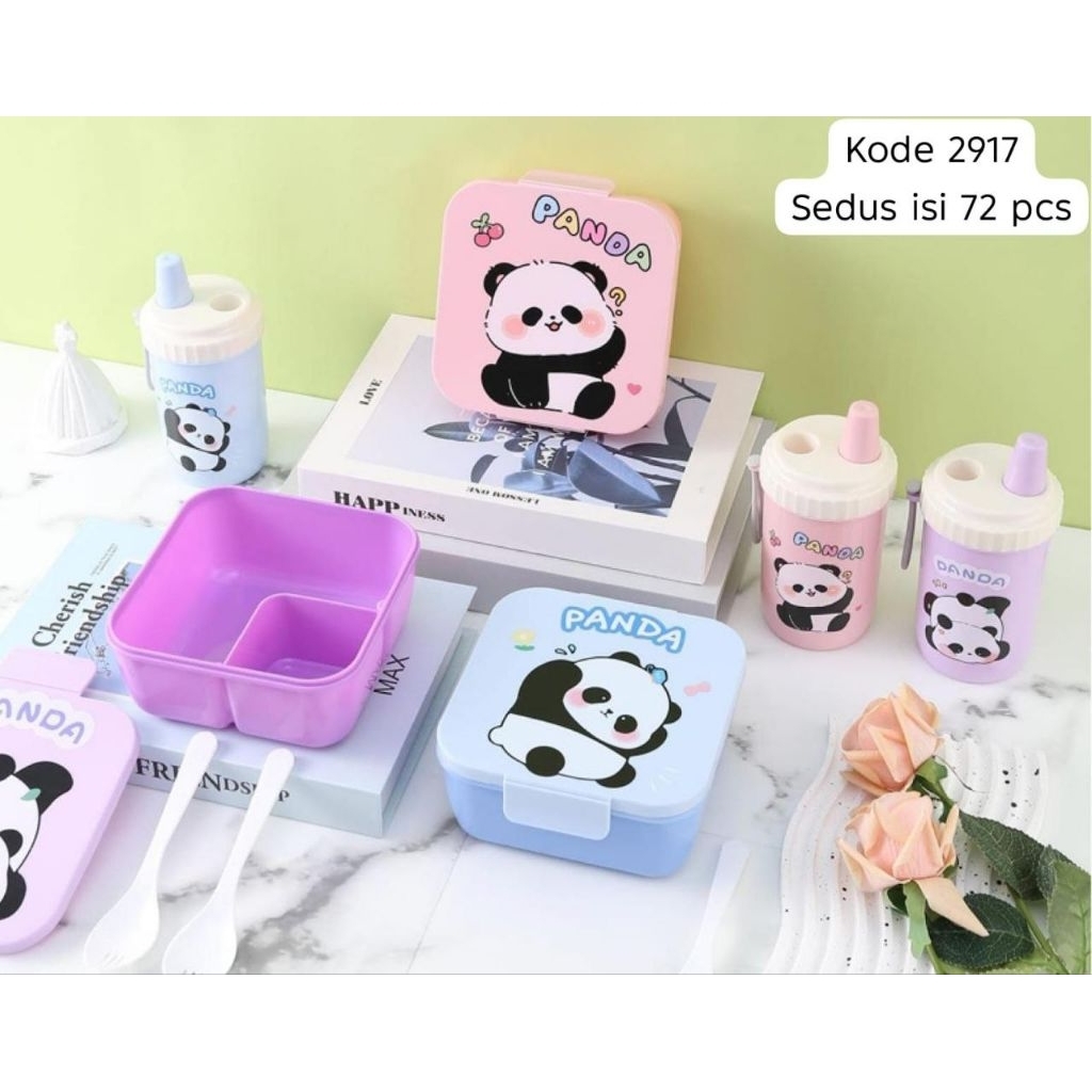 PROMO BEKAL SET + BOTOL MINUM PANDA