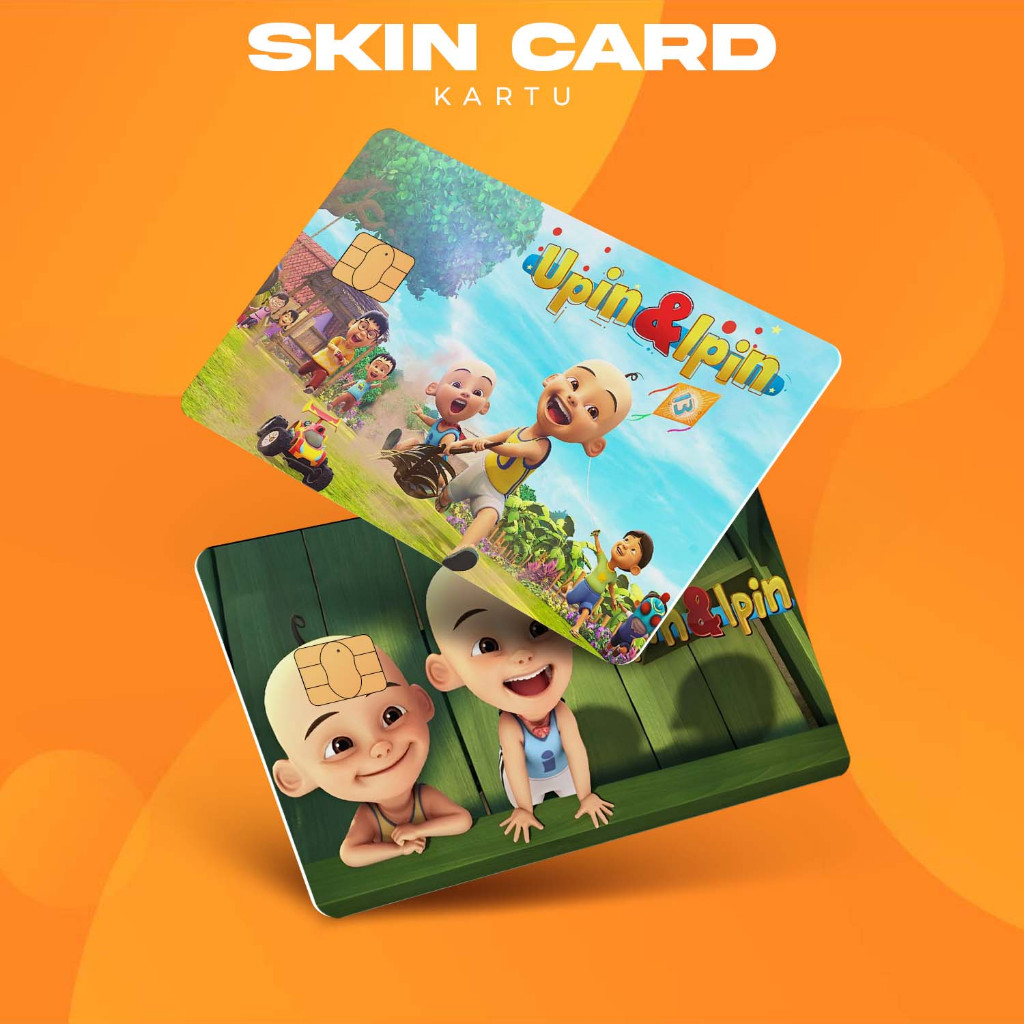 

[BM Skin Card] Upin Ipin || Garskin | Cover ATM / E - Money / Flazz - Anti Air