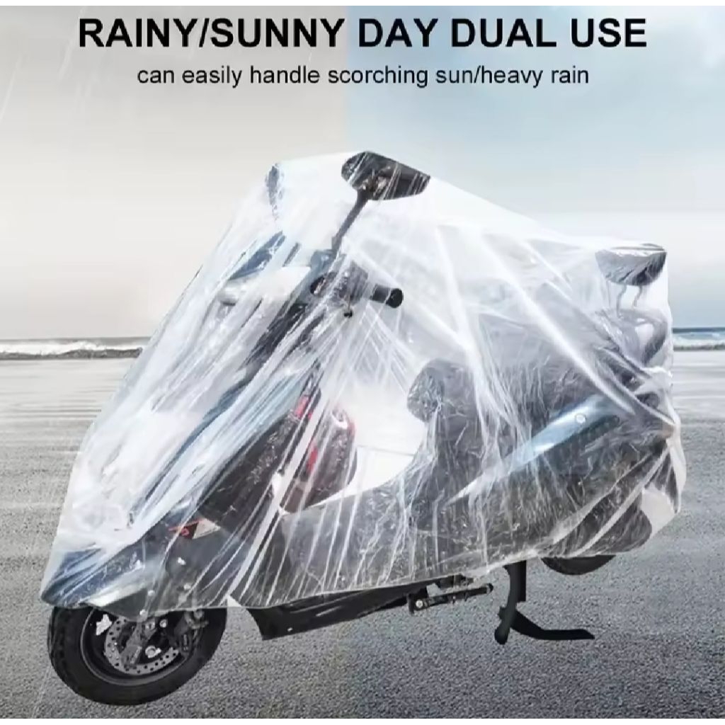 COVER MOTOR TRANSPARAN ANTI DEBU DAN HUJAN PELINDUNG SEPEDA LISTRIK