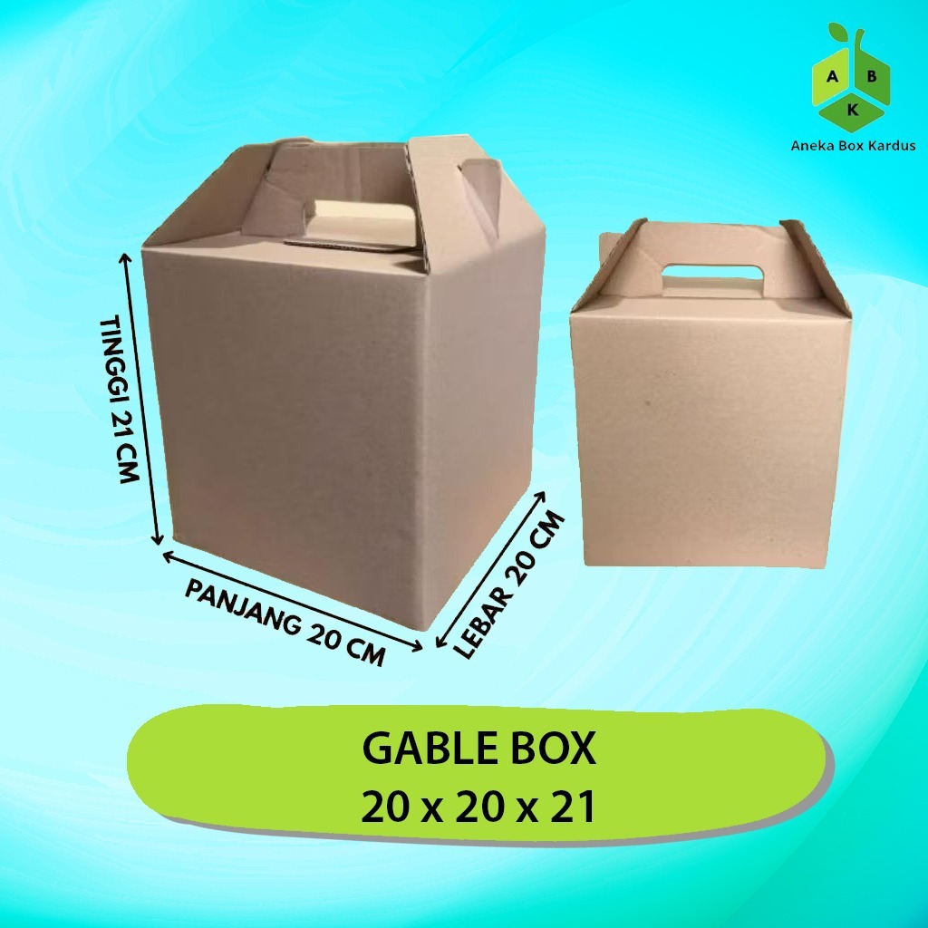 

Kardus Gable Box (Box Jinjing) 20x20x21cm