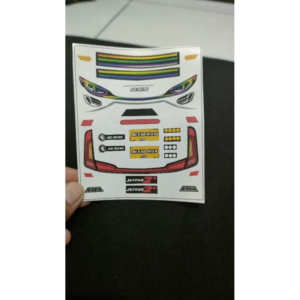 HEDLEM JB 2 ASESORIS BUS MINIATUR SUDAH CUTTING