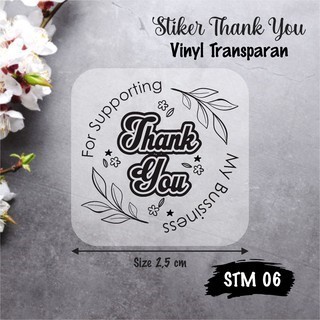 

[30PCS] Stiker Label Thank You Vinyl Transparan STM 06 - Ready Stock