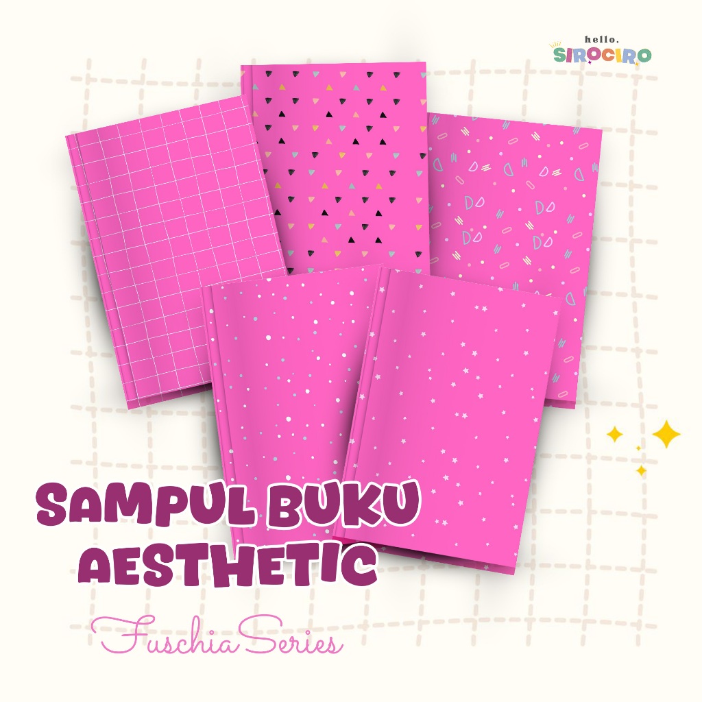

8 Lembar Sampul Buku Fuschia Aesthetic Sampul Buku Lucu A5 & B5
