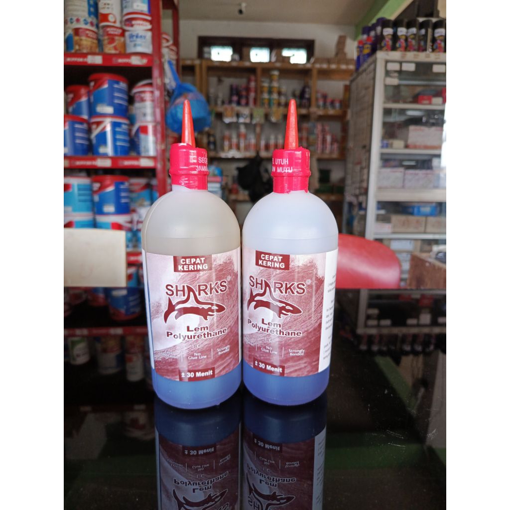 

Lem kayu berkualitas, Lem PIU shark cokelat