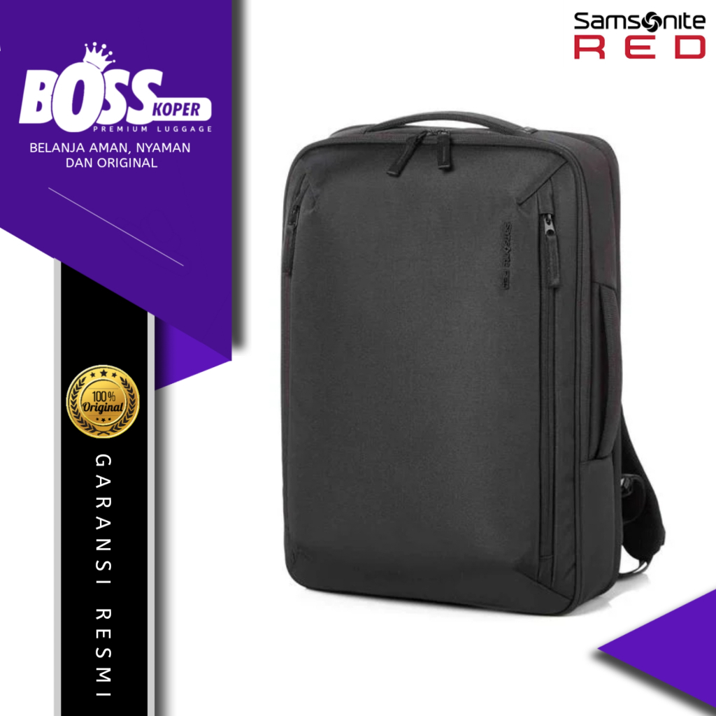 Ransel pria laptop 15 inch SAMSONITE RED tas backpack kantor kuliah casual