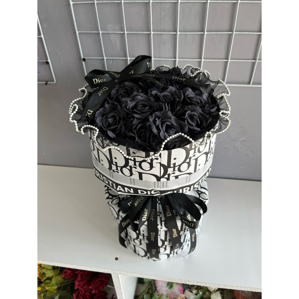 buket korea bunga artificial mawar hita