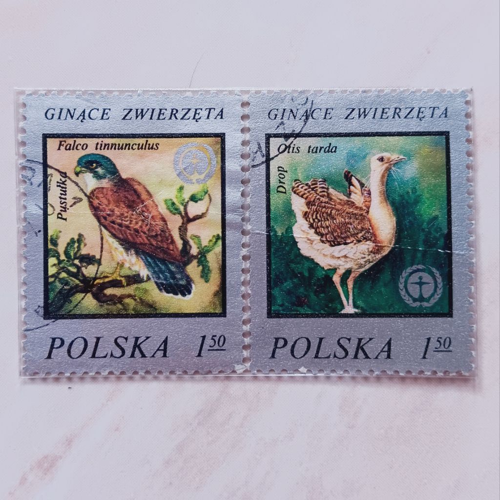 

(AG) Perangko Polandia 1977 Wildlife protection Set 2 pcs CTO