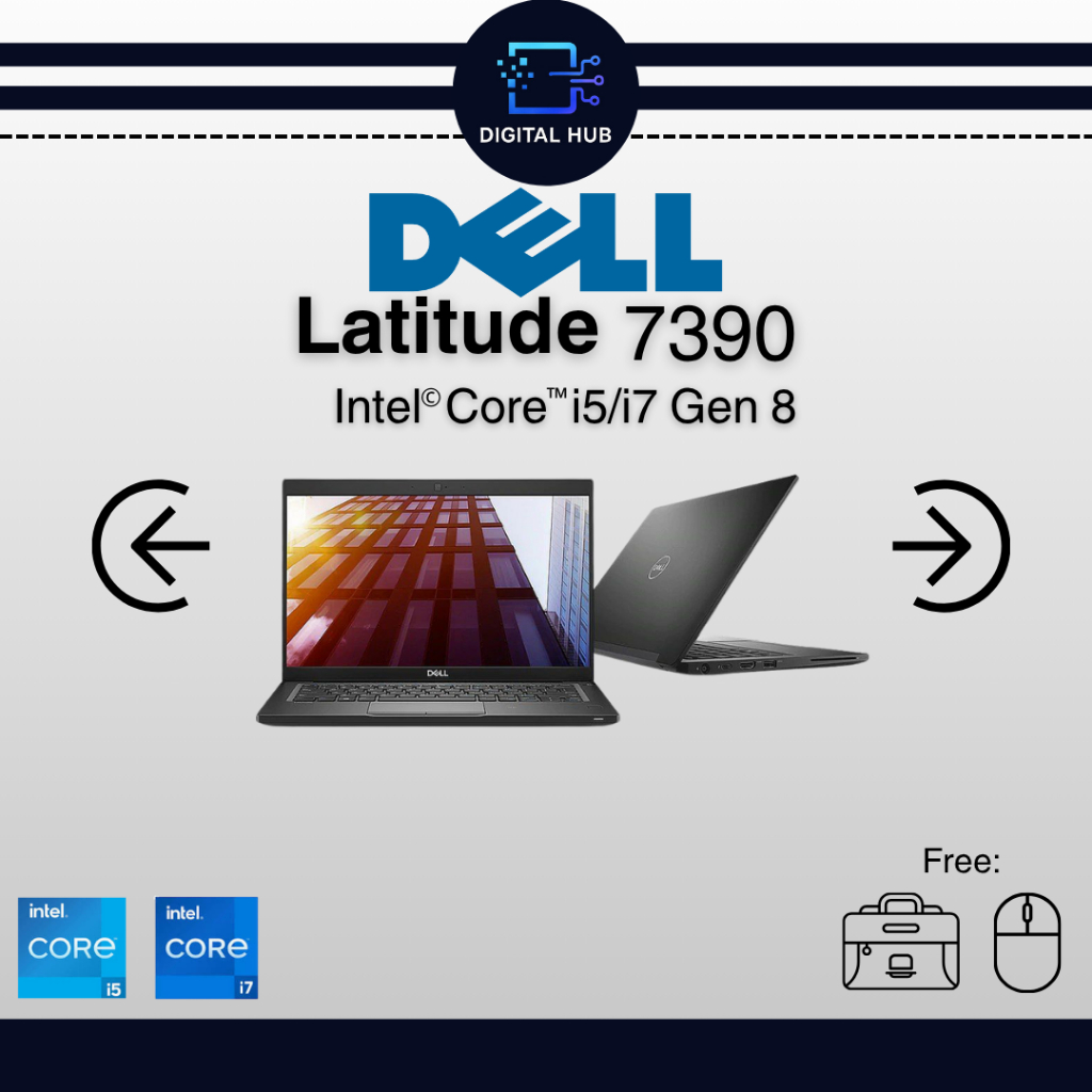 LAPTOP DELL LATITUDE 7390 CORE i5 GEN 8 SECOND BERKUALITAS / DELL CORE i7 GEN 8