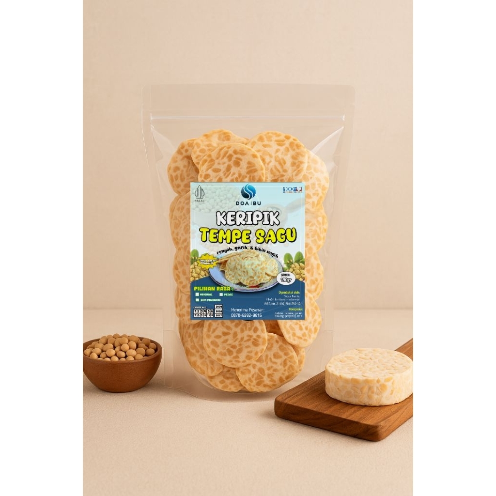 

Keripik Tempe Sagu Original 200 Gram– Camilan Renyah & Gurih, Snack Sehat Harian