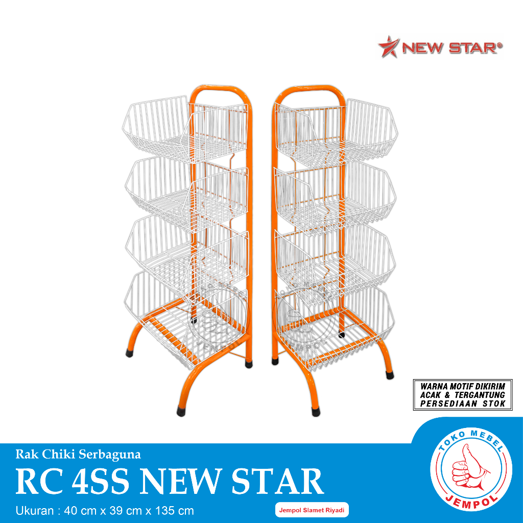 Rak Chiki RC 4SS New Star / Rak Snack Makanan / Rak Minimarket Display Susun 4
