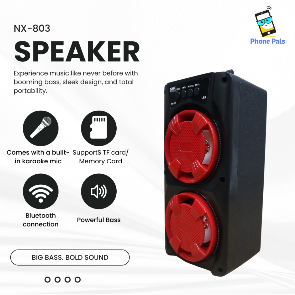 Speaker Bluetooth Karaoke NX-803 Bass Besar | Speaker Wireless Portable Handle Mic | Speaker Outdoor