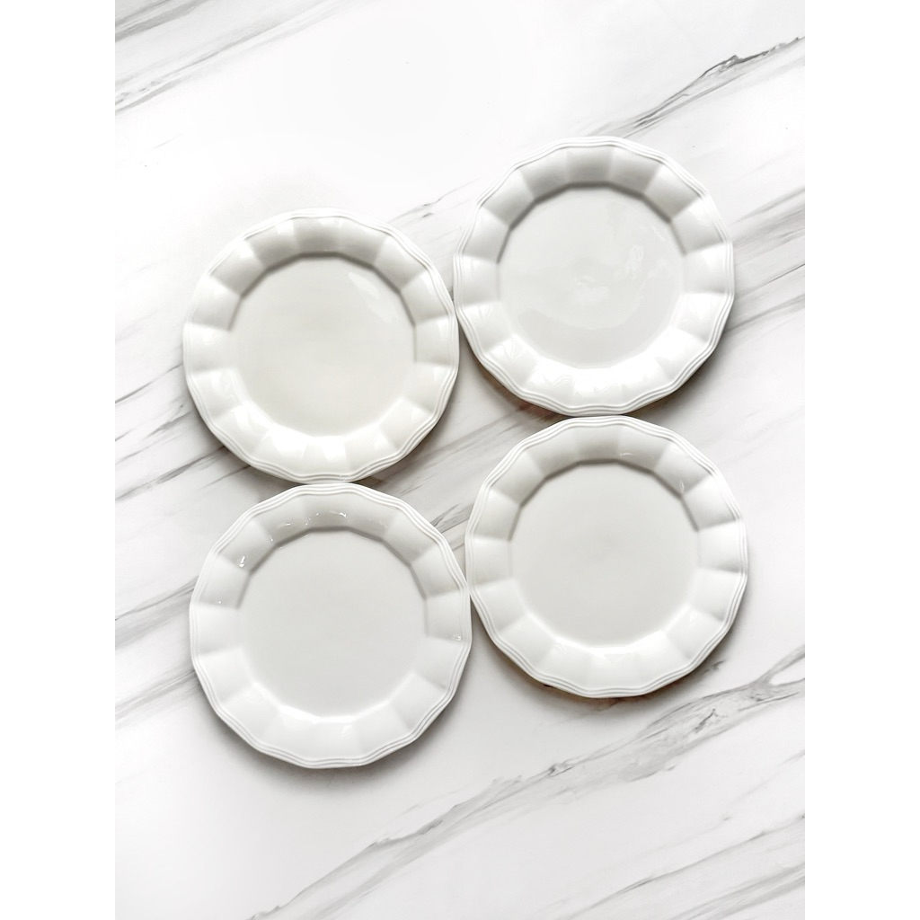 Charlotte White Salad Plate Set