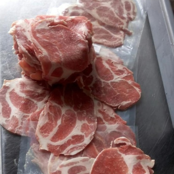 

Kapsim Kembang Slice ± 2mm – Pork Chuck Loin Slice (Bulgogi Style) – 1 Kg