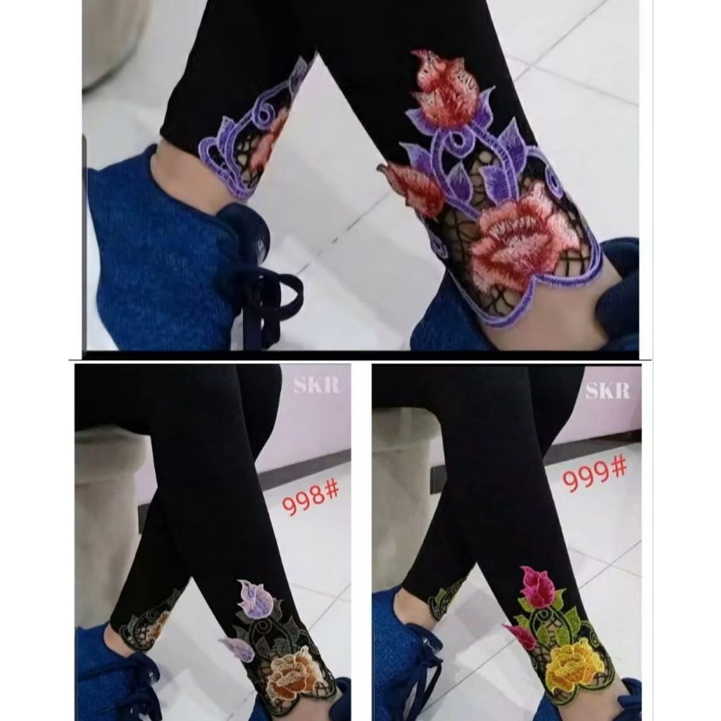 READY LEGGING IMPORT WANITA MOTIF BUNGA KAKI/LEGGING IMPORT MURAH