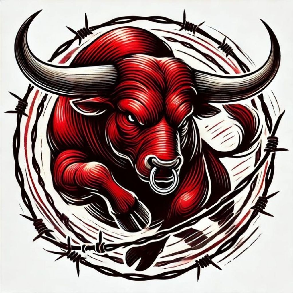 

stiker 3D banteng keren, stiker print sudah cutting, size 15 x 20 cm, anti air