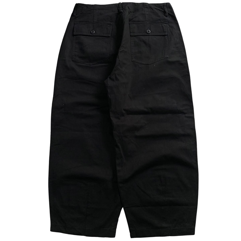 Musinsa Standard Cotton Wide Fatigue Balloon Pants BLK