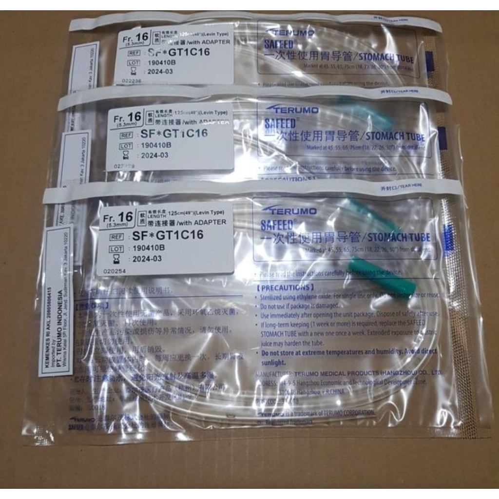 Terumo NGT Feeding Tube Terumo Stomach Maag Salng Sonde