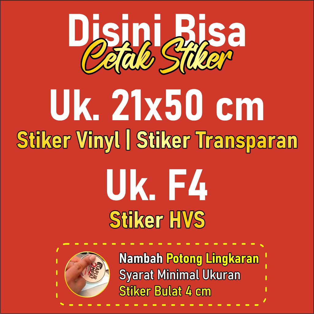 

Cetak Stiker Vinyl | Cetak Stiker Transparan | Cetak Stiker HVSPotong Bulat