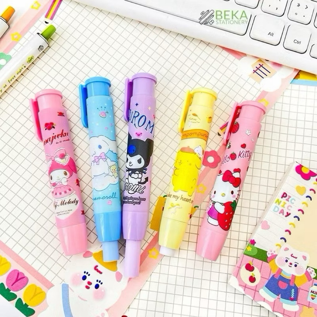 

Penghapus Pensil Mekanik Motif Karakter Lucu / Mechanical Eraser / Penghapus Bentuk Lipstick / Hapusan Eraser Lipstik