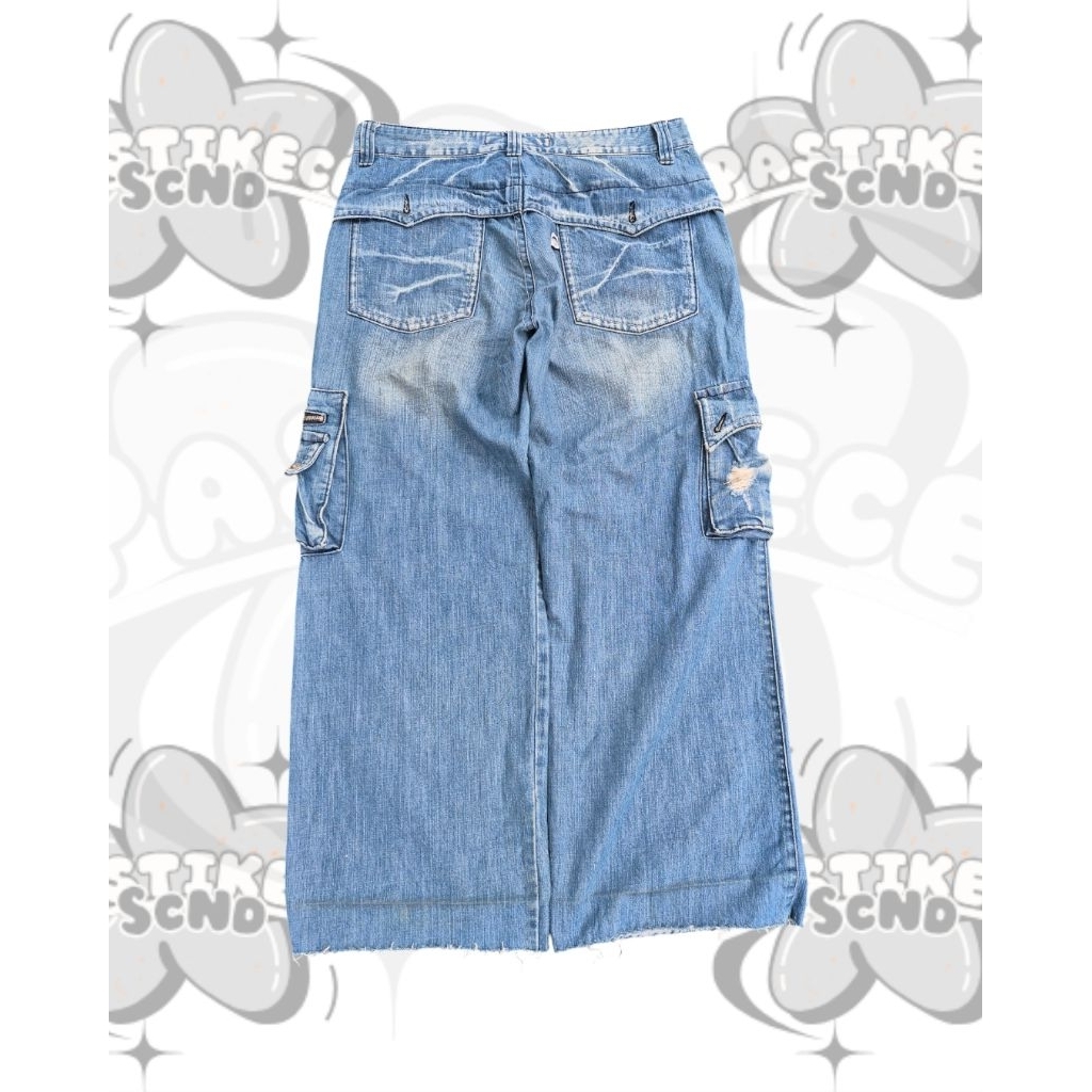 VINTAGE CARGO BAGGY JEANS Y2K