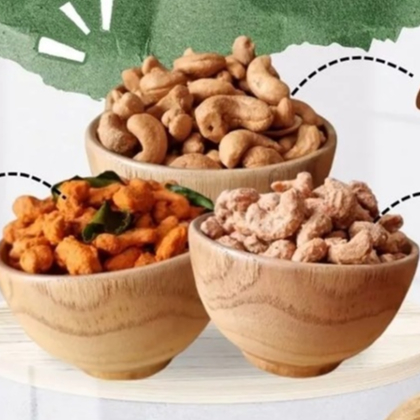 

Cemilan Kacang Mede Matang Mete Goreng Mente Mateng Utuh Rasa-Rasa 250 gram