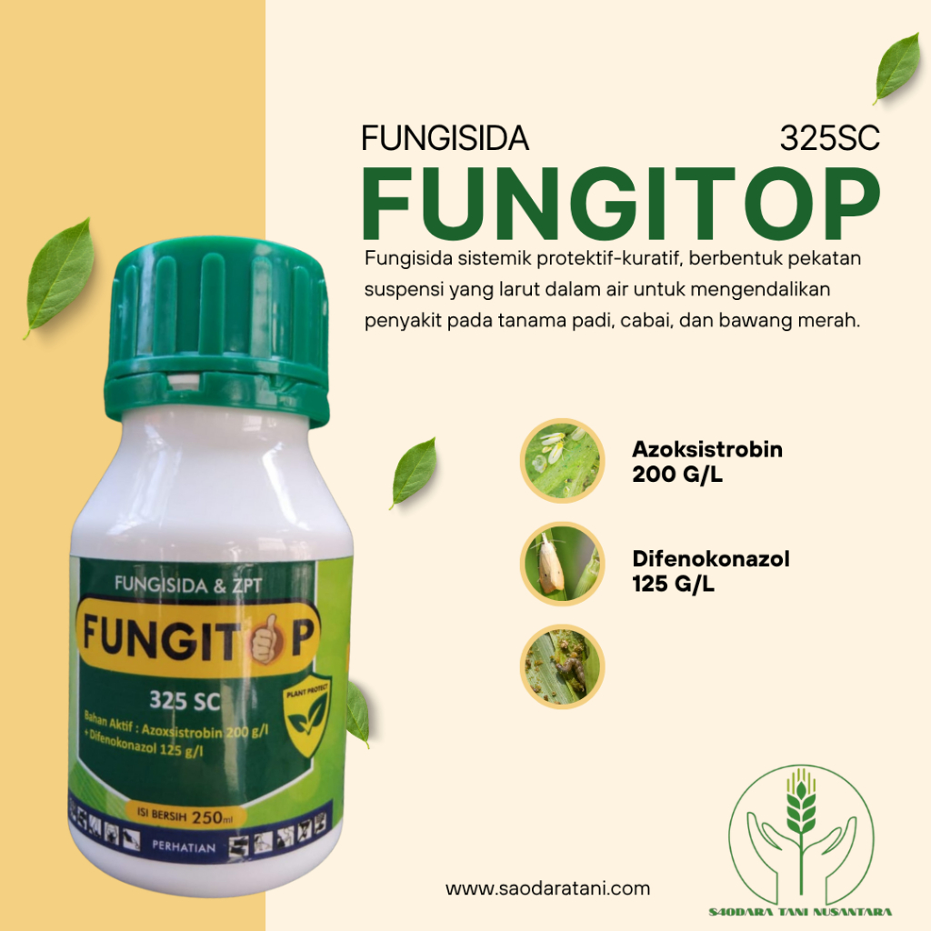 Fungisida FUNGITOP 325SC | 250ML | Azoksistrobin | difenokonazol |
