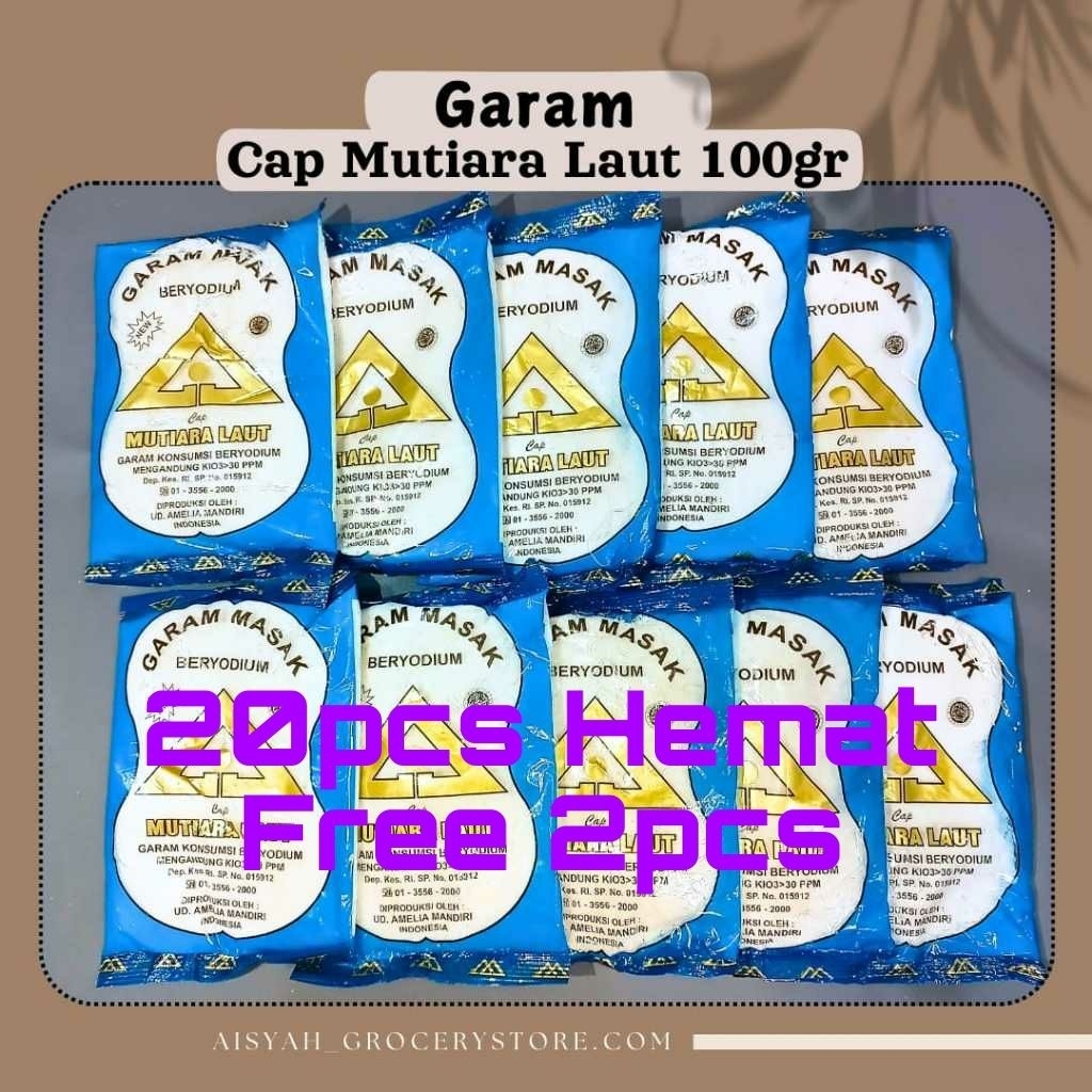 

Termurah 20Pcs Free 2Pcs Garam Masak Halus Beryoudium / Bumbu Garam Dapur / Bumbu Garam masak