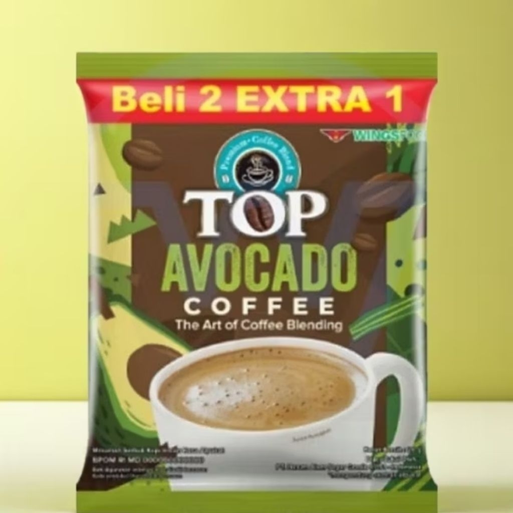 

top coffe avokado kopi top (15 sachet) 20 gram