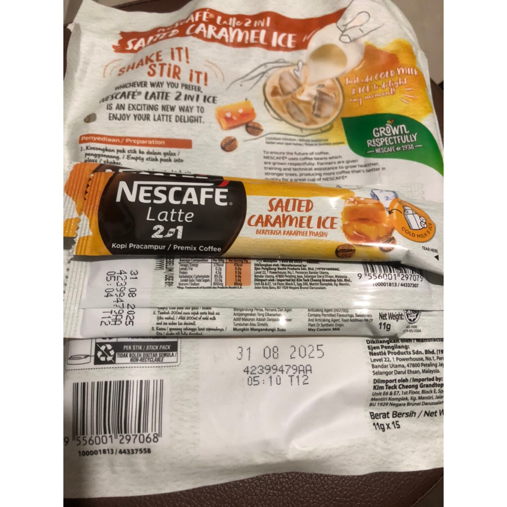 

Nescafe Latte 2in1 Salted Caramel Ice per saset 11g - Halal