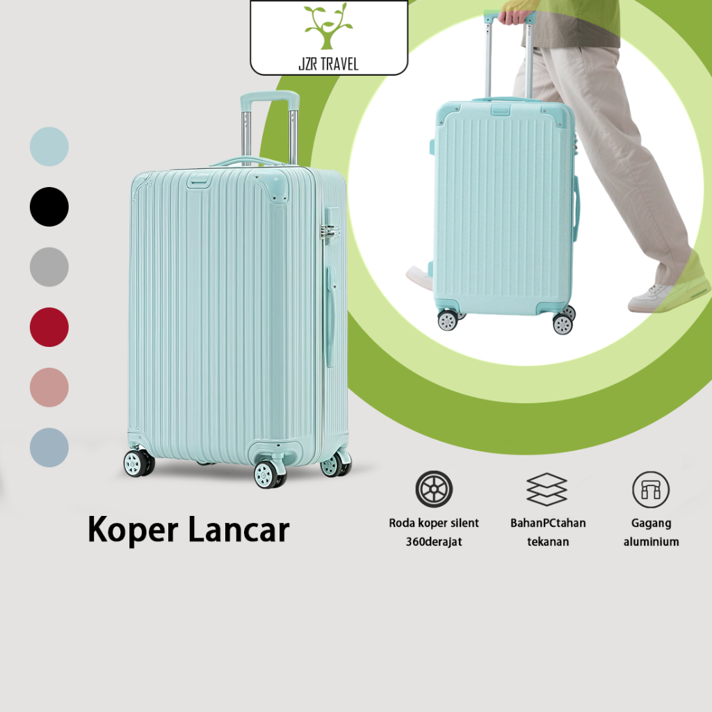 JZR Koper 20 Inch Kabin Bagasi Koper Tas Travel Koper Kecil Kunci Perlindungan Kata Sandi Koper Asra