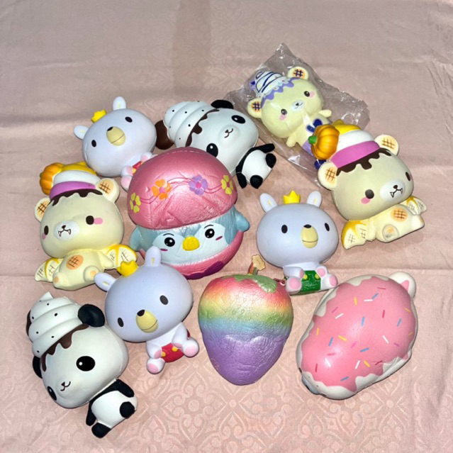 WTS JUAL SQUISHY PRELOVED LICENSED SLOW SOFT RARE YUMMIBEAR PUNIMARU MASCOT IBLOOM