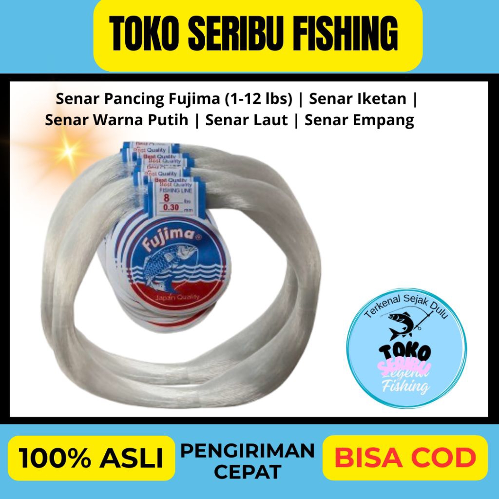 Senar Pancing Fujima (1-12 lbs) | Senar Iketan | Senar Warna Putih | Senar Laut | Senar Empang