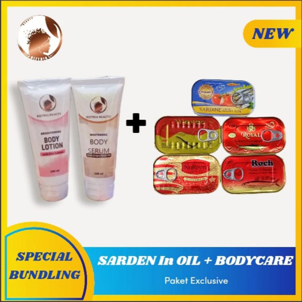 

Riztria Beauty Paket Bundling Sarden in Oil 2 pcs & Bodycare 2 pcs