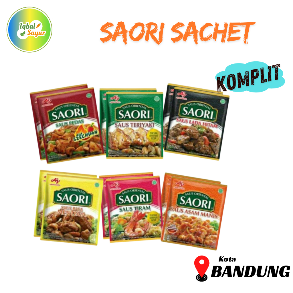 

Saori SACHET 22ml Saos Teriyaki Saos Tiram Mentega Asam Manis Lada Hitam