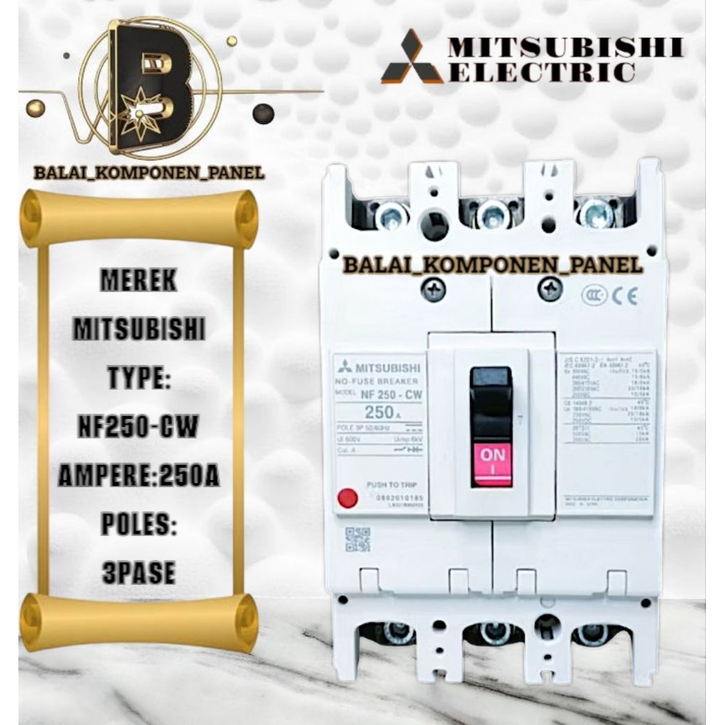 Mccb Mitsubishi Original TYPE NF250-CW 250A