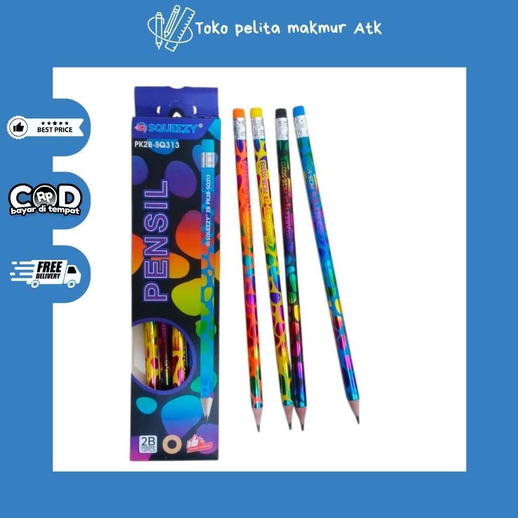

PENSIL SQUEEZY 2B SQ313 ( 1 pack isi 12 pcs)