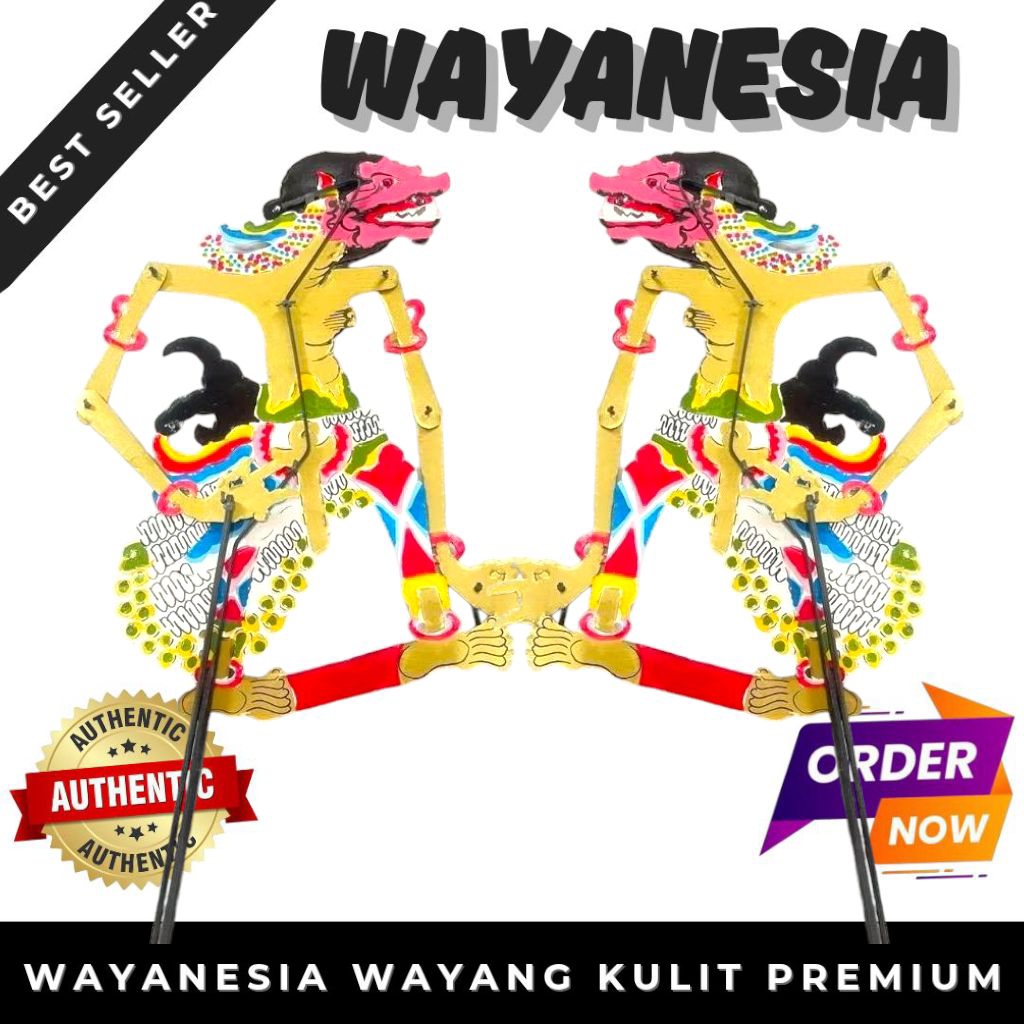 WAYANG kulit BUTO CAKIL BAHAN KULIT KERTAS TEBAL DOBEL