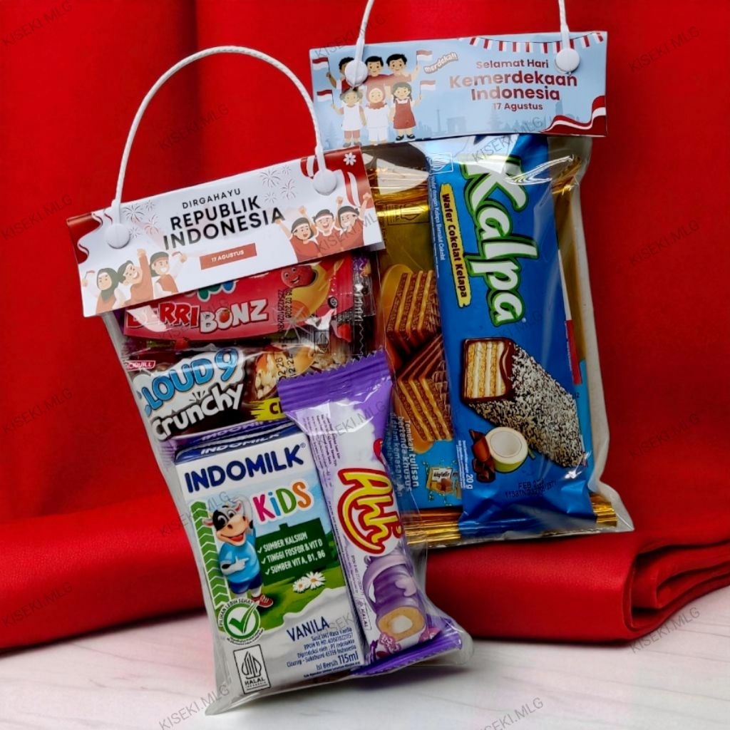 

10pc Tas Plastik Snack Agustusan HUT RI ukuran 11x20cm