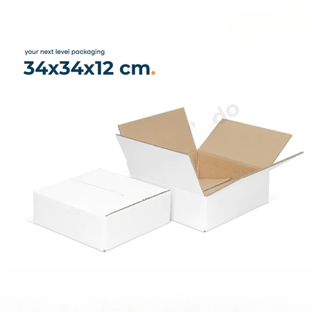 

(5 Pcs)Kardus Kemasan Hampers Putih Polos 34x34x12cm Box Kemasan Kertas Bekas Dus Doublewall