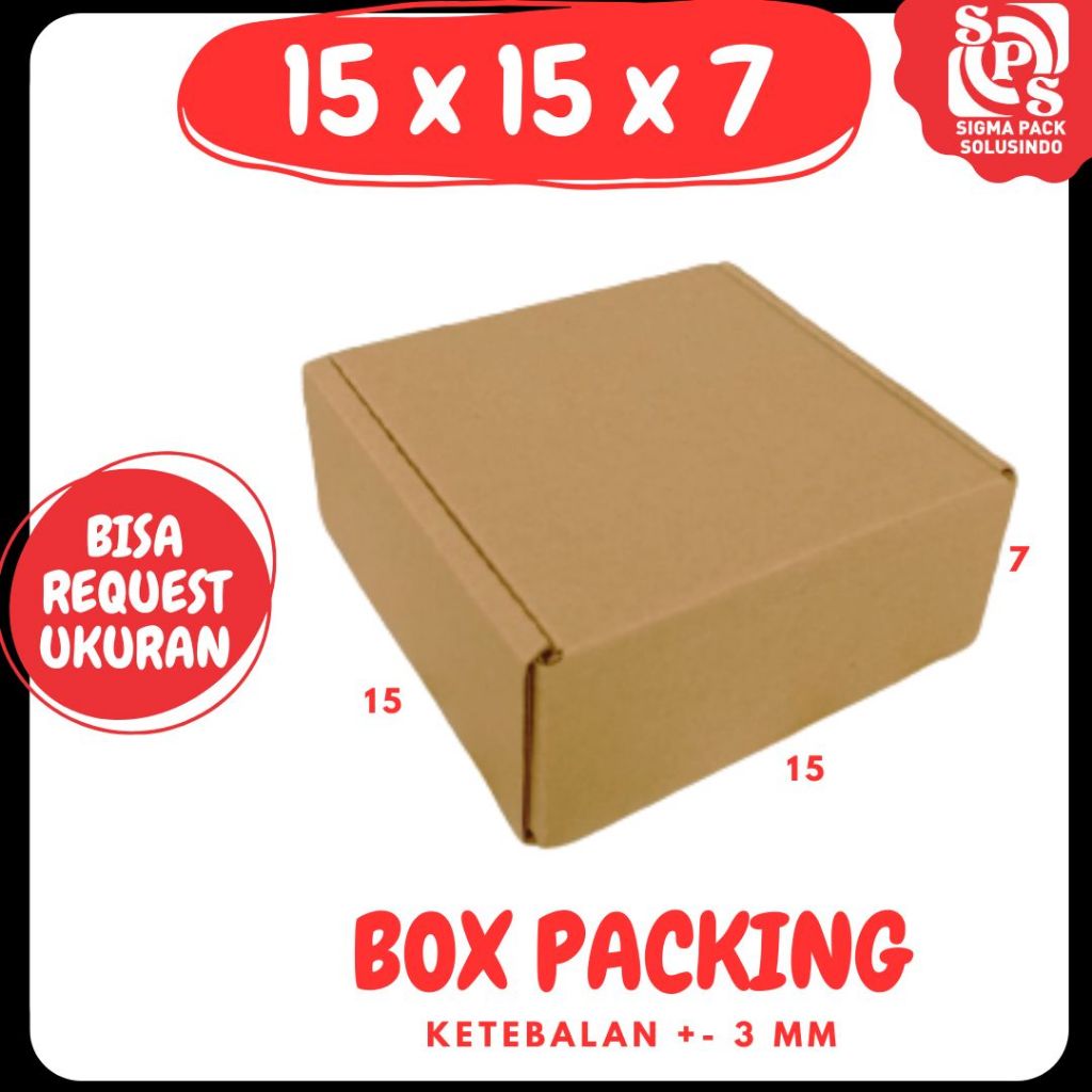 

kardus 15x15x7 LS Kardus dus Packing Madu Hampers Kotak Kemasan Box dompet zigma pack