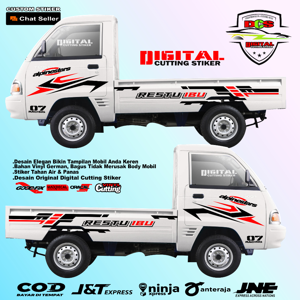 stiker mobil pickup T120ss carry futura Stiker  Mobil Pickup  Striping