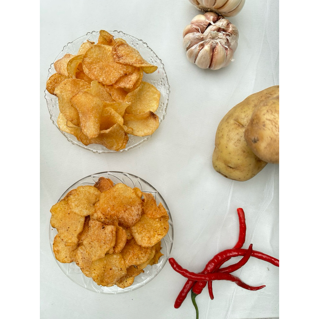 

Keripik kentang Pedas 250gr / Keripik kentang Gurih