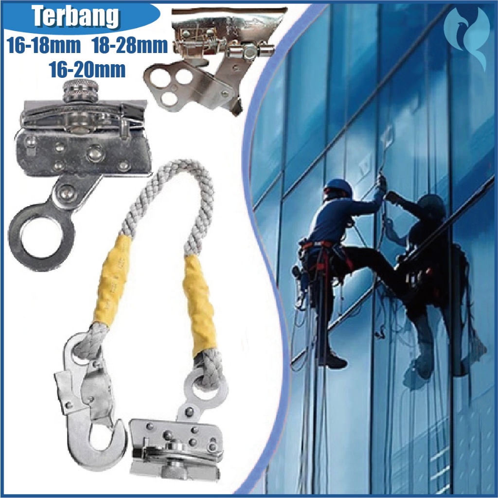 Safety Rock Climbing Arborist 16-20/18-28mm Caving Roof Tree Arborist Rope Grab Outdoor
