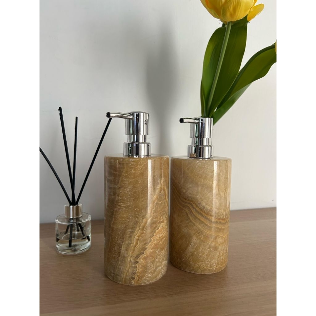 Dispenser Marmer Onyx / Tempat sabun cair marmer Onyx / Dispenser soap Marble