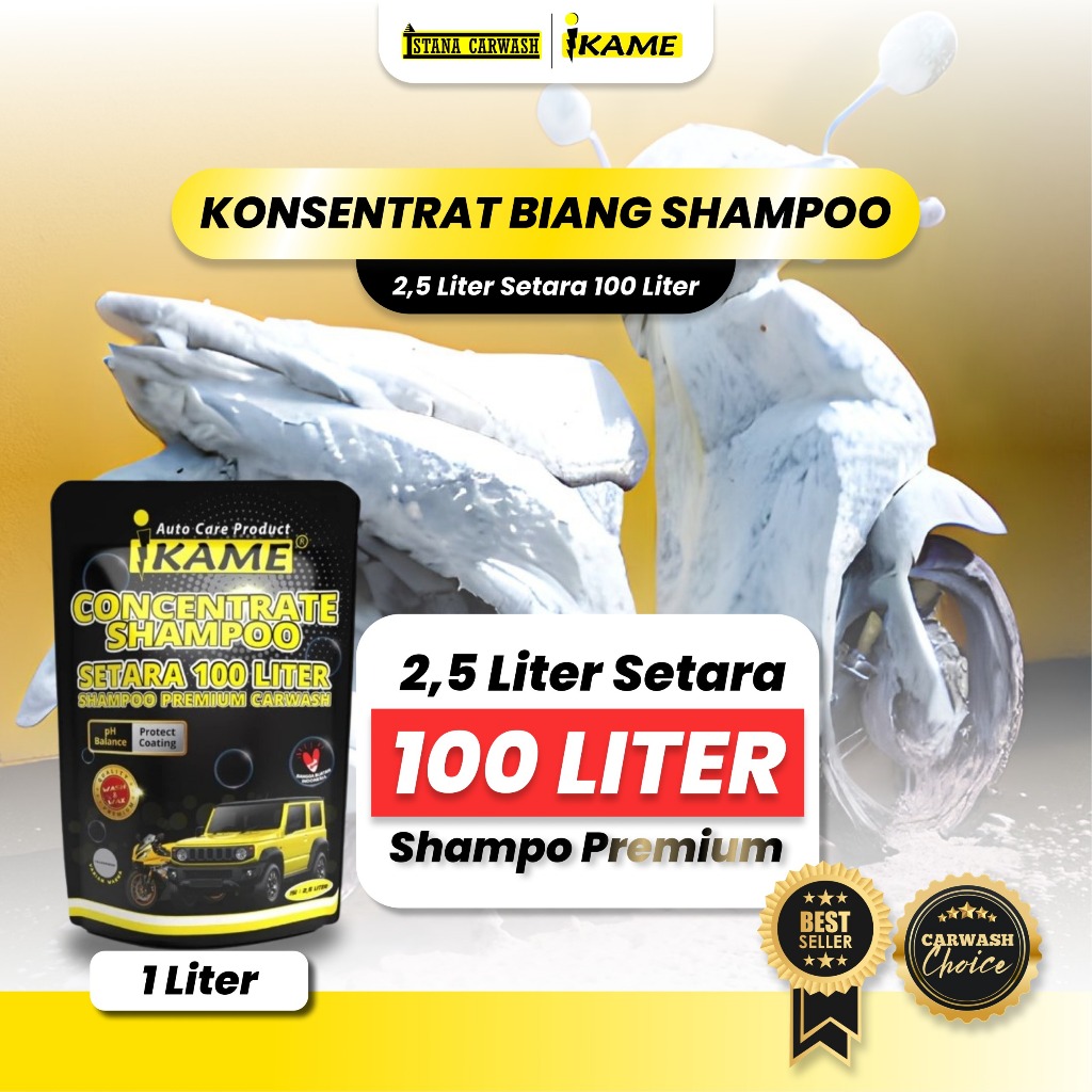 Biang Super Konsentrat Shampoo Cuci Mobil Motor IKAME Pouch 2,5 Liter - Setara 100 Liter Shampoo Pre
