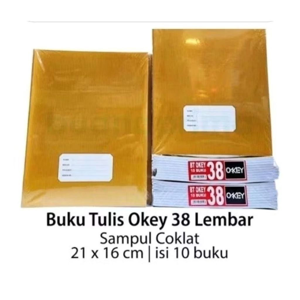 

1 Pack Buku Tulis Okey Tanamo Motif Sampul Padi Isi 38 Lembar A5